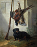 The Teckel Pehr with game and a gun - Jean-Baptiste Oudry — artwork view