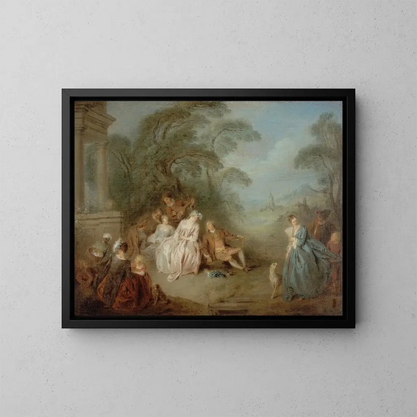 Rassemblement dans un parc - Jean-Baptiste Pater — quadro incorniciato alla parete