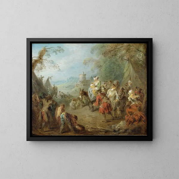 Campeggio - Jean-Baptiste Pater — quadro incorniciato alla parete