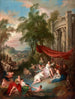 Bagnanti vicino a una fontana, ninfe che si immergono in una piscina - Jean-Baptiste Pater — vista dell’opera