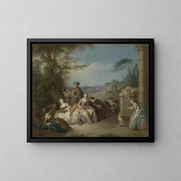 Fête galante dans un paysage - Jean-Baptiste Pater — quadro incorniciato alla parete