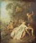 Festive gallant scene with six characters near a fountain - Jean-Baptiste Pater — artwork view