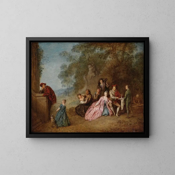 L'amour et le badinage - Jean-Baptiste Pater — quadro incorniciato alla parete
