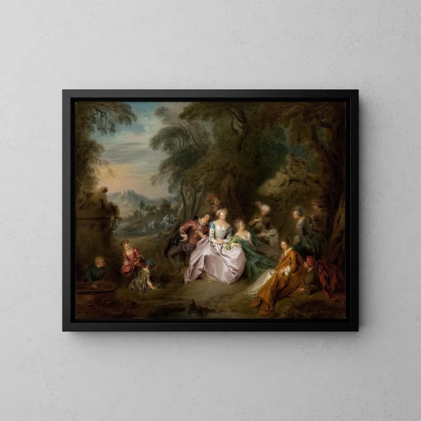 Repos dans un parc - Jean-Baptiste Pater — quadro incorniciato alla parete