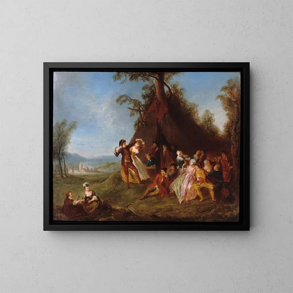 Gioie dei soldati - Jean-Baptiste Pater — quadro incorniciato alla parete