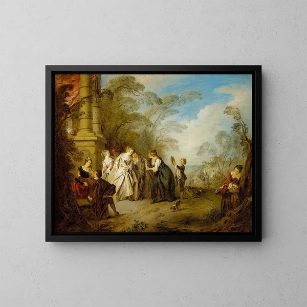 Il veggente - Jean-Baptiste Pater — quadro incorniciato alla parete
