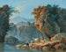 Ein Paar Hirten in einer bergigen Landschaft - Jean-Baptiste Pillement — Ansicht des Kunstwerks