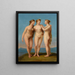 Die drei Grazien - Jean-Baptiste Regnault — gerahmtes Bild an der Wand