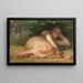 Bergère addormentata all'ombra di un cespuglio di querce - Jean-François Millet — quadro incorniciato alla parete