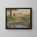 Kinder von Bauern am Gänseweiher - Jean-François Millet — gerahmtes Bild an der Wand