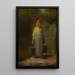 Junge Bäuerin, die vom Brunnen zurückkehrt - Jean-François Millet — gerahmtes Bild an der Wand
