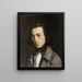 Ritratto di un giovane uomo - Jean-François Millet — quadro incorniciato alla parete