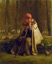 Bergère seduta - Jean-François Millet — vista dell’opera