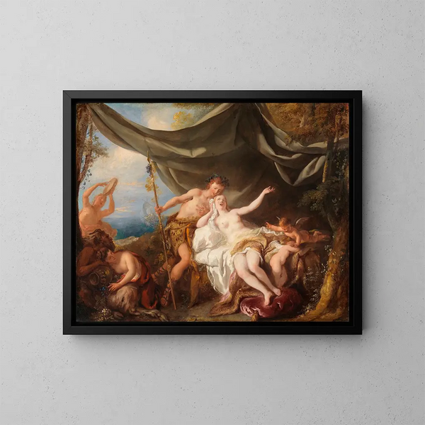 Bacchus und Ariane - Jean-François de Troy — gerahmtes Bild an der Wand