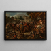 Der Kampf der Soldaten, die aus den Zähnen der Schlange geboren wurden - Jean-François de Troy — gerahmtes Bild an der Wand
