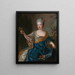 Ritratto di una dama - Jean-François de Troy — quadro incorniciato alla parete