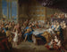Il banchetto di Didone ed Enea, un ritratto allegorico della famiglia del duca e della duchessa di Maine - Jean-François de Troy — vista dell’opera