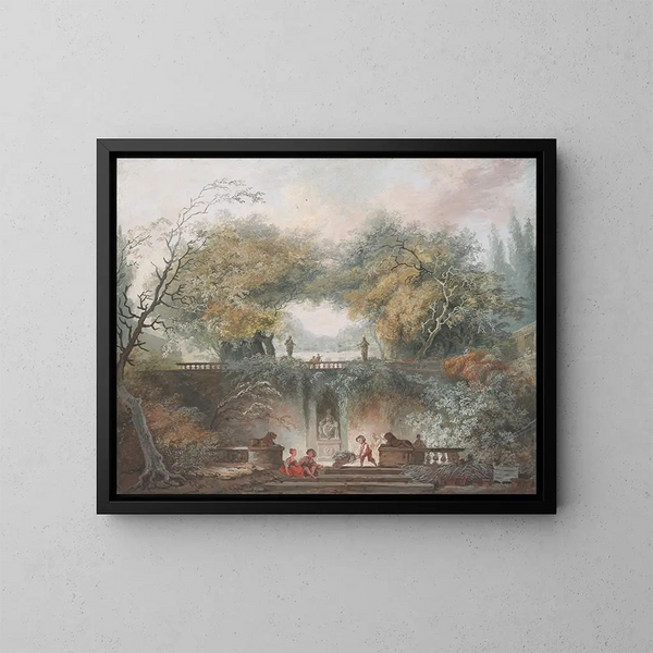Le Petit Parc - Jean-Honoré Fragonard — quadro incorniciato alla parete