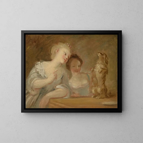 La Performance - Jean-Honoré Fragonard — quadro incorniciato alla parete