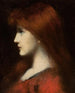 Frau rot haaren Profil - Jean-Jacques Henner — Ansicht des Kunstwerks