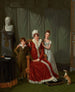 Portrait der Ehefrau des Generals Baudet und ihrer beiden Kinder mit einer Büste des Generals dahinter - Jean-Jacques Lagrené — Ansicht des Kunstwerks