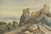 Rovina di castello davanti su un ponte due uomini - Jean-Joseph-Bonaventure Laurens — vista dell’opera