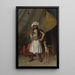 Ein Bachi-Bouzouk und sein Hund - Jean-Léon Gérôme — gerahmtes Bild an der Wand