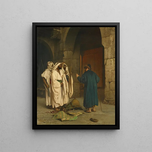 JeanLon Grme - Old Jew with three Arabs.webp