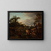 Landschaft mit Wasserfall - Jean-Louis Demarne — gerahmtes Bild an der Wand