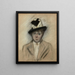 Frau mit Hut - Jean-Louis Forain — gerahmtes Bild an der Wand