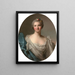 Portrait of a lady of quality in a white dress and blue drapery - Jean - Marc Nattier — framed artwork on a wall