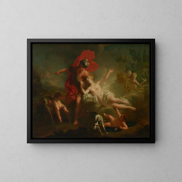 Venus und Adonis - Jean-Marc Nattier — gerahmtes Bild an der Wand