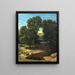 Les rives du Gardon - Jean-Paul Flandrin — framed artwork on a wall