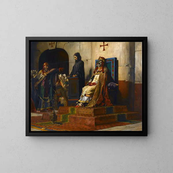 Der Papst Formose - Jean-Paul Laurens — gerahmtes Bild an der Wand