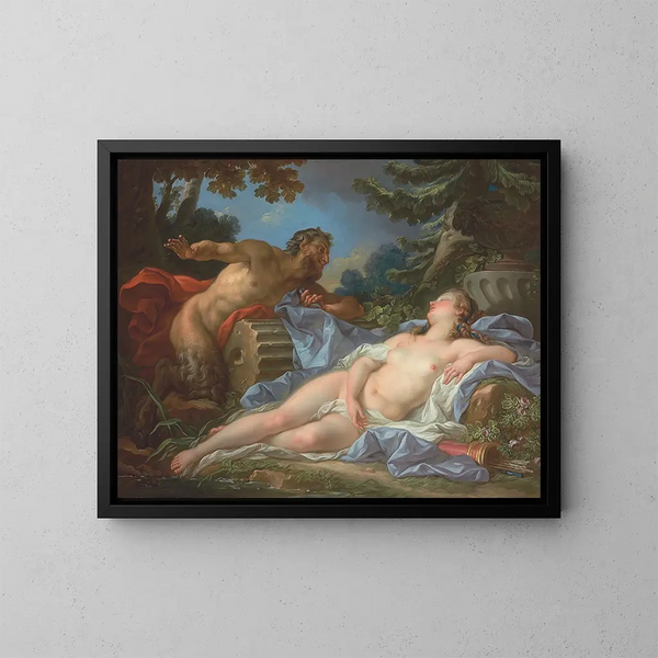 Giove e Antiope - Jean-Simon Berthélemy — quadro incorniciato alla parete
