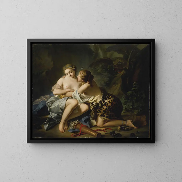Giove sotto i tratti di Diana e Callisto - Jean-Simon Berthélemy — quadro incorniciato alla parete