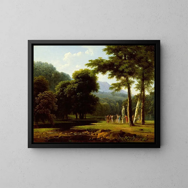 Landschaft - Jean-Victor Bertin — gerahmtes Bild an der Wand
