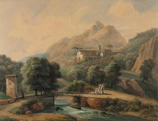 JeanVictor Bertin - Paysage Italien LAbbaye et Les Religieux.webp