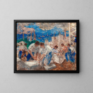 Il lavoro degli uomini - Jean Adler — quadro incorniciato alla parete