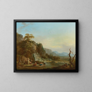 Jean Baptiste Claudot - River landscapes with figures.webp