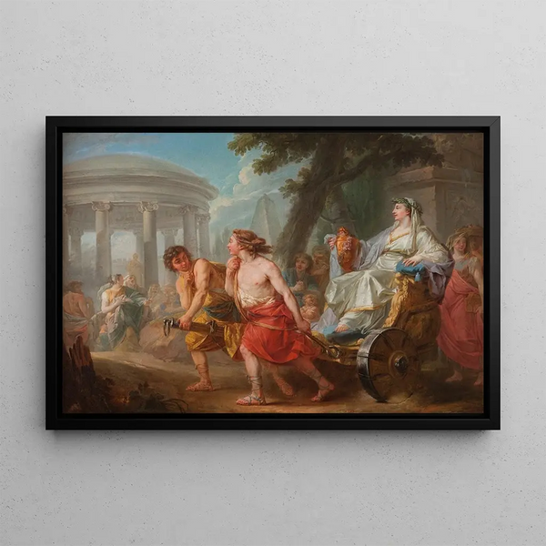 Jean Bardin - Cleobis and Biton with Cydippe in the Front of Hera Temple.webp