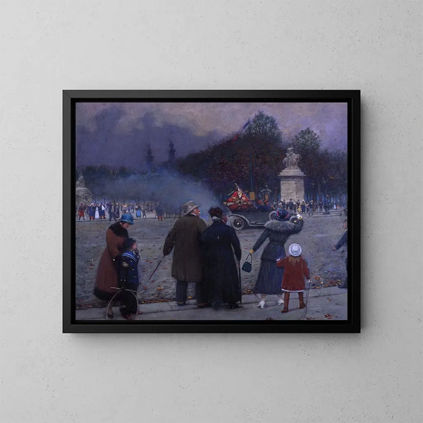 Bandiera tedesca al porto degli Invalides - Jean Béraud — quadro incorniciato alla parete