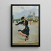 Elegantes Gemälde vor dem Grand Palais auf der Brücke Alexandre III - Jean Béraud — gerahmtes Bild an der Wand