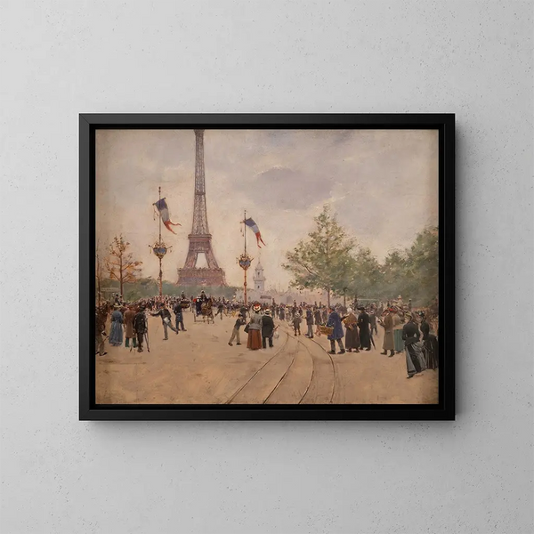 Entrée dell'Esposizione universale del 1889 - Jean Béraud — quadro incorniciato alla parete