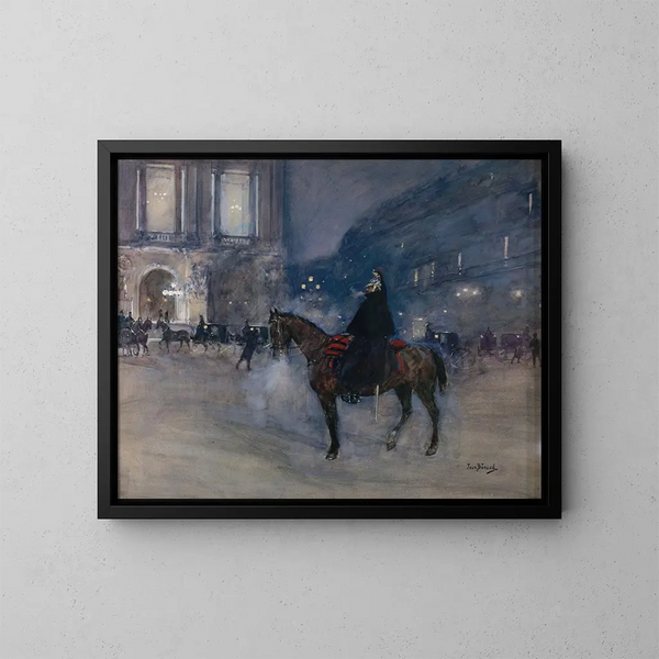 Facciata dell'Opera una sera di gala - Jean Béraud — quadro incorniciato alla parete