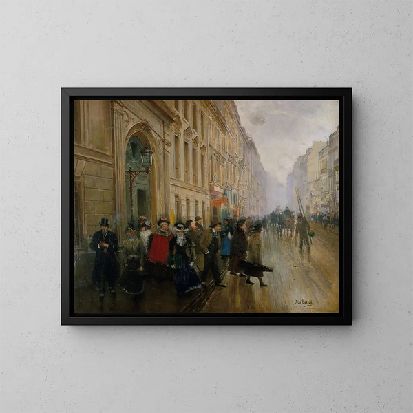 La sortie du conservatoire - Jean Béraud — quadro incorniciato alla parete
