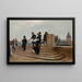 Le Pont des Arts par grand vent - Jean Béraud — gerahmtes Bild an der Wand