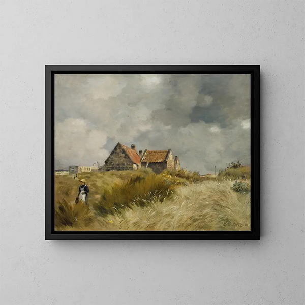 Cottage dans les dunes - Jean-Charles Cazin — gerahmtes Bild an der Wand