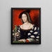 Portrait of Marguerite of Navarre - Jean Clouet — framed artwork on a wall