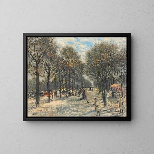 Alle Bäume auf den Champs-Élysées - Jean François Raffaëlli — gerahmtes Bild an der Wand